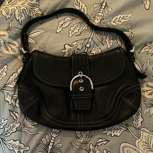 Black Coach leather bag